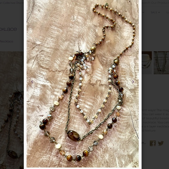 Bohemian “ Heidi “ Magnetic Adjustable Beaded Necklace R1B - Picture 7 of 7